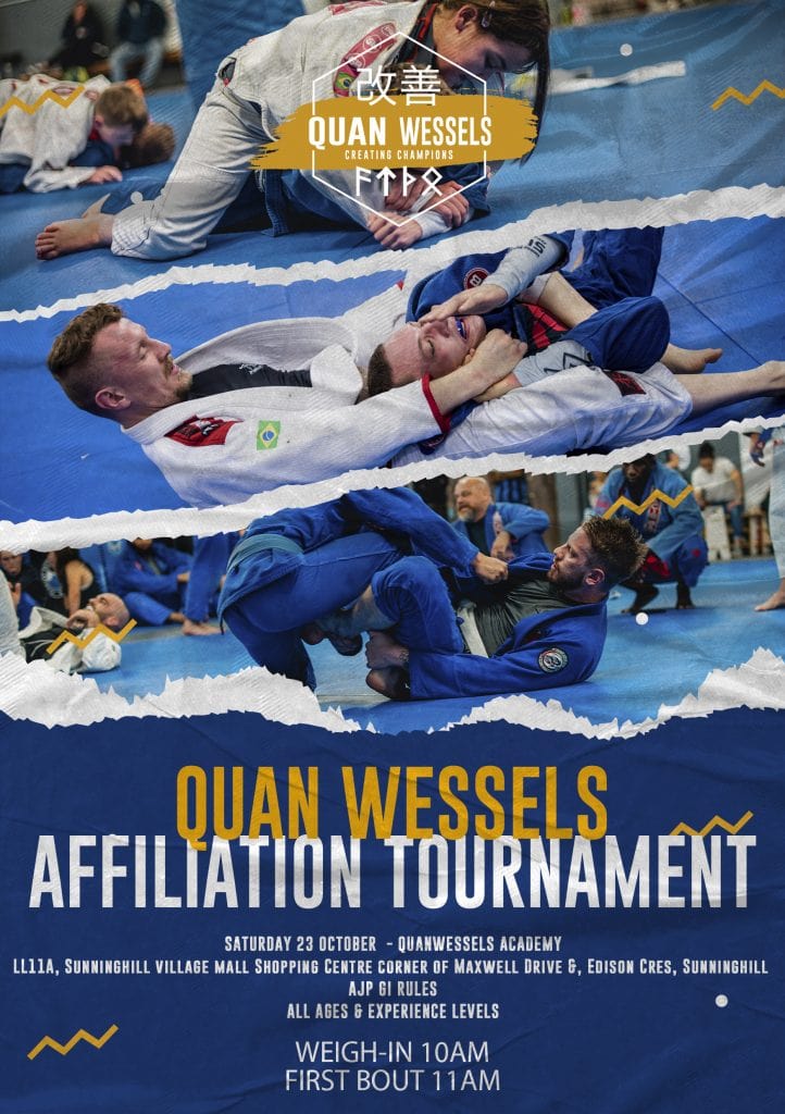 Poster for QuanWessels Association BJJ tournament