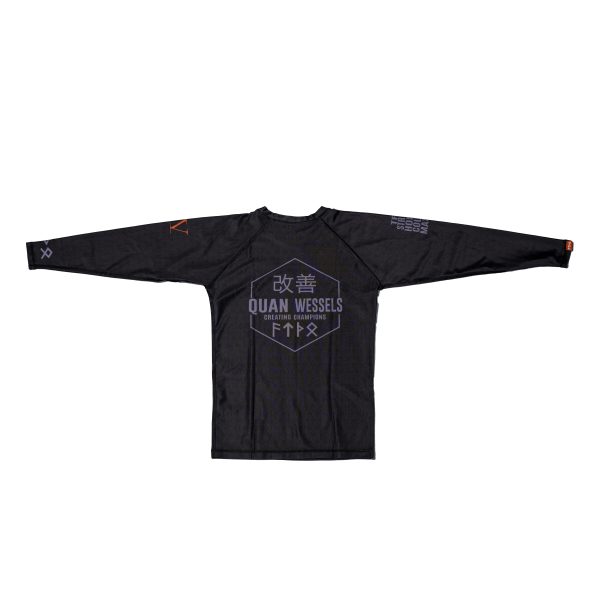 Black QuanWessels Long Sleeve Rash Guards Multiple Sizes for Martial Arts Training in Johannesburg