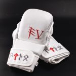 White QuanWessels 8oz MMA Leather Gloves for Mixed Martial Arts Training in Johannesburg