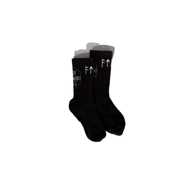 QW branded mid-calf socks. Gym and casual wear.