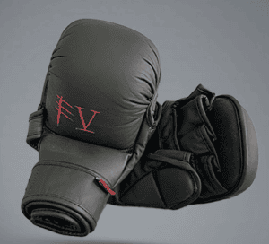 Black Leather Mixed Martial Arts 8oz Gloves QuanWessels Branded